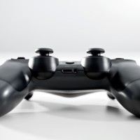 A rear view of the DualShock 4.